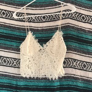 Zara cropped lace tank